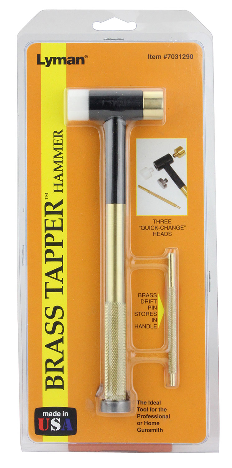 Lyman 7031290 Brass Tapper Hammer 11 oz Nylon Brass Steel Interchangeable - Lyman - BRASS