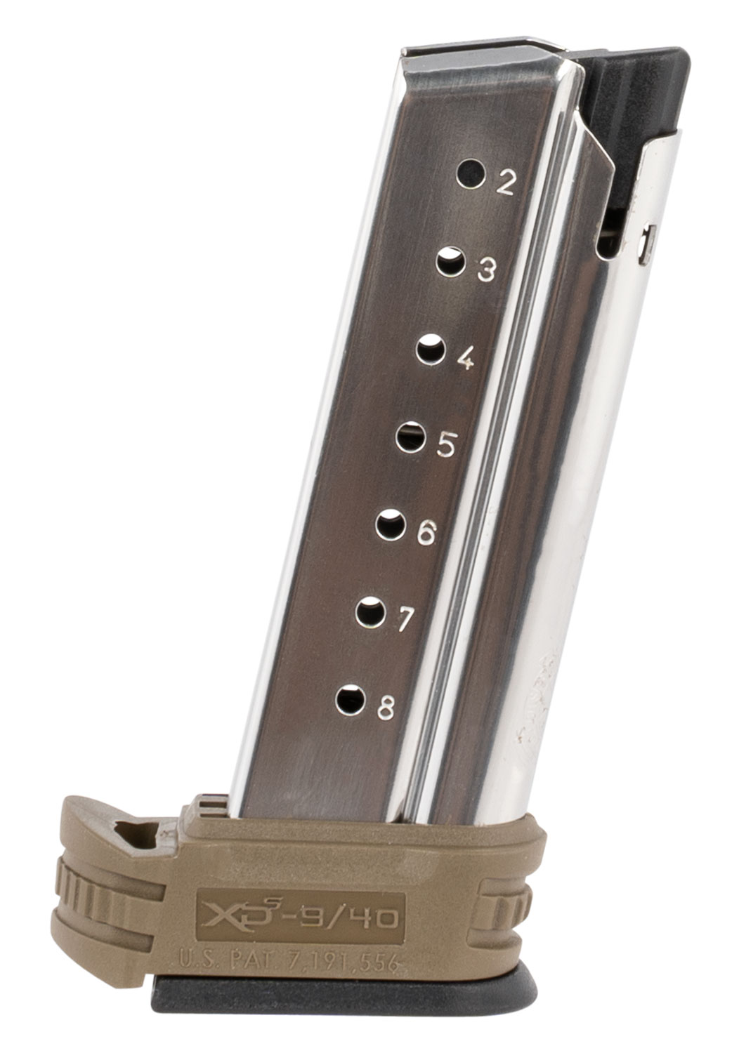 Springfield Armory XDS0908DE 9mm 8rd Magazine SS/FDE Extension Sleeve - Springfield Armory - 9MM