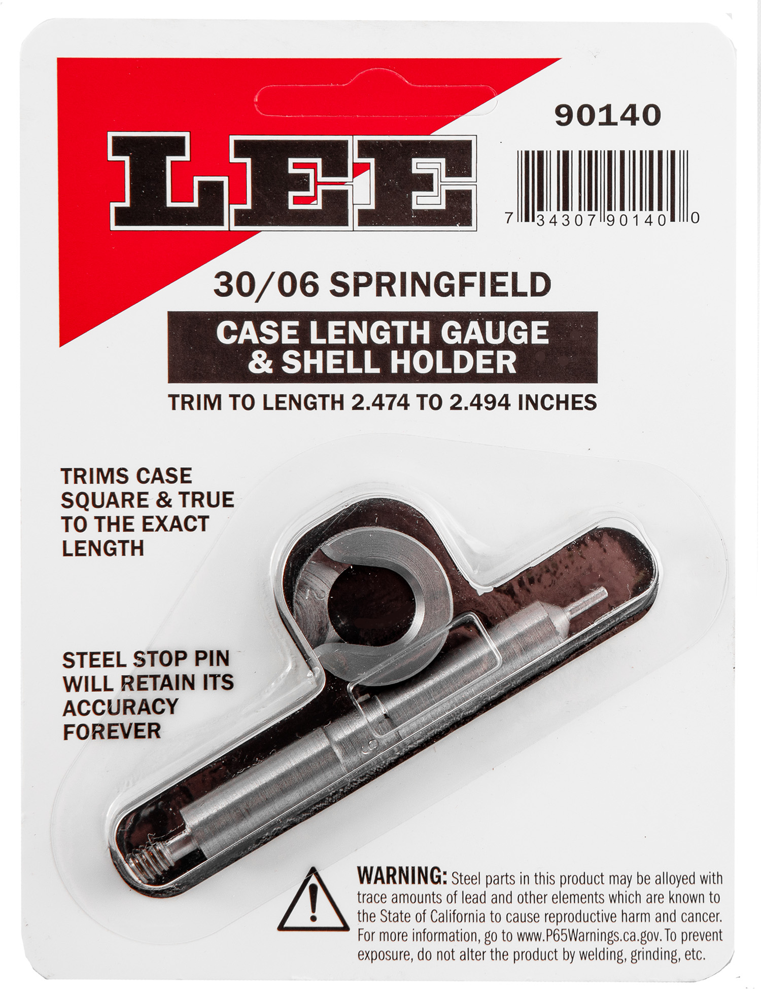 Lee Case Length Gage and Shell Holder .30-06 Springfield - Lee Precision - 30-06 Springfiel for sale at TheGunDock
