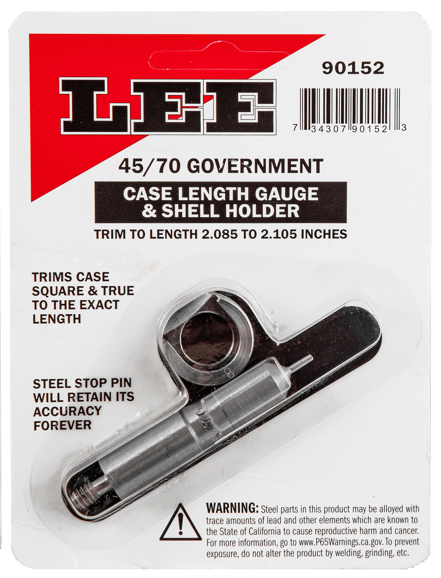 Lee Case Length Gage and Shell Holder .45-70 Gov't