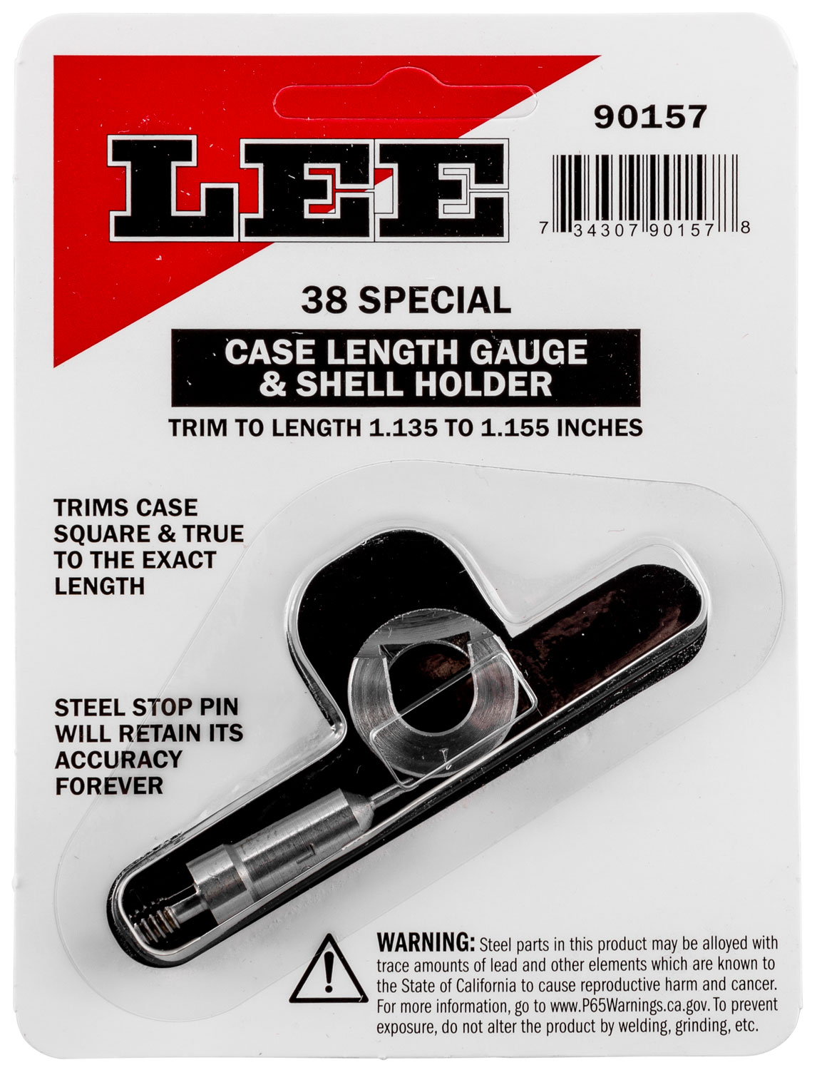 Lee Case Length Gage and Shell Holder .38 Special