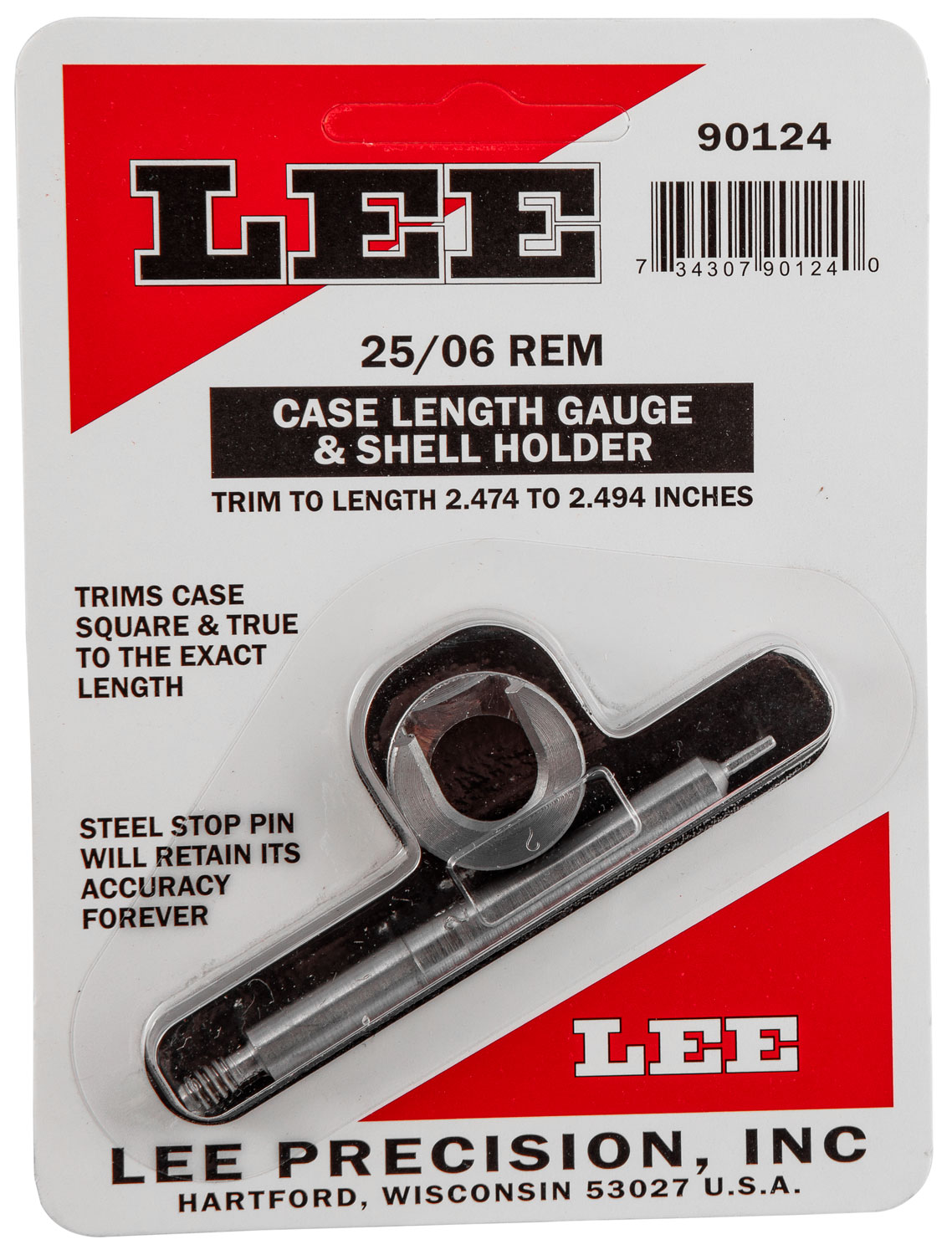 Lee Reloading Case Length Gauge & Shell Holder 25-