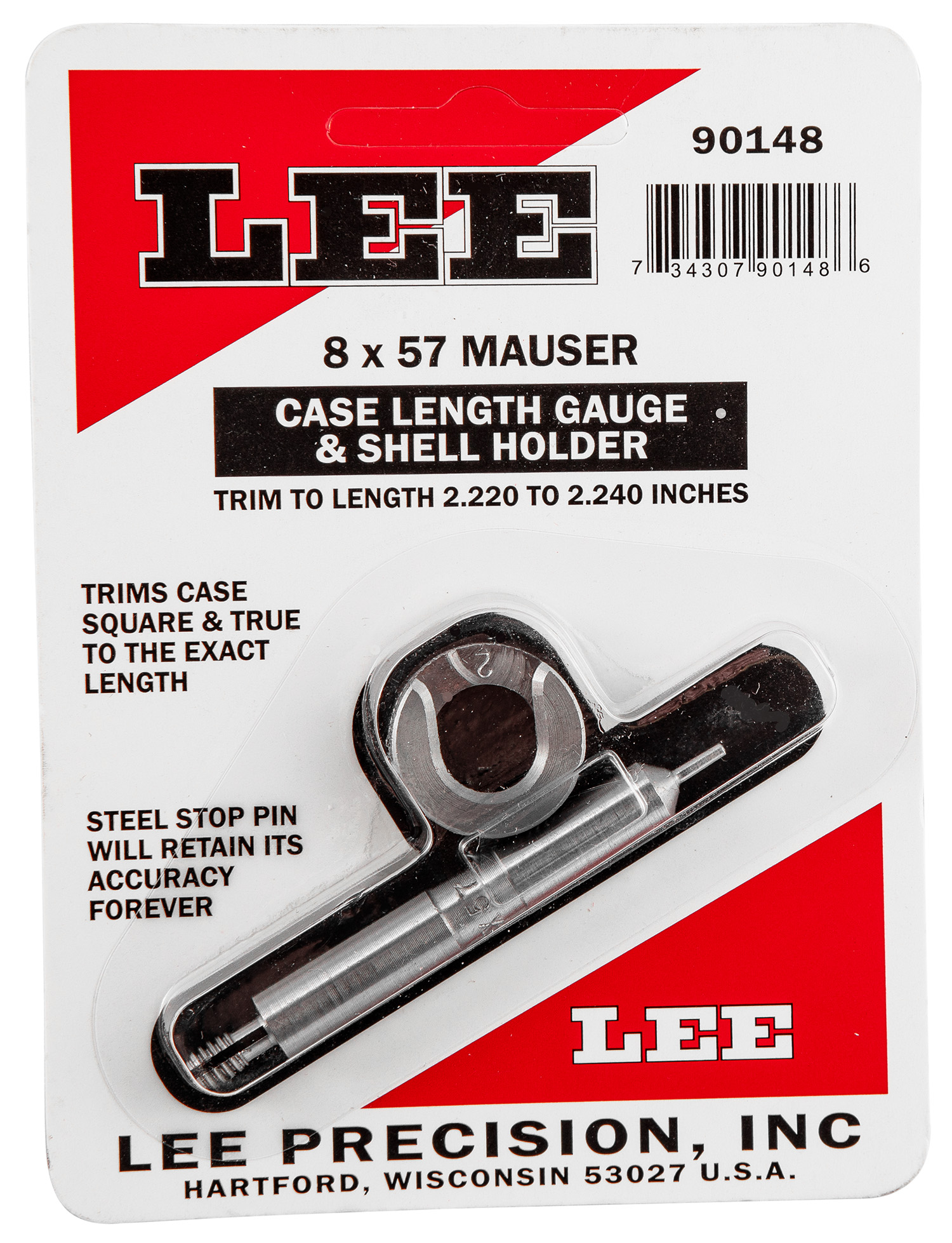 Lee Case Length Gage and Shell Holder 8mm Mauser
