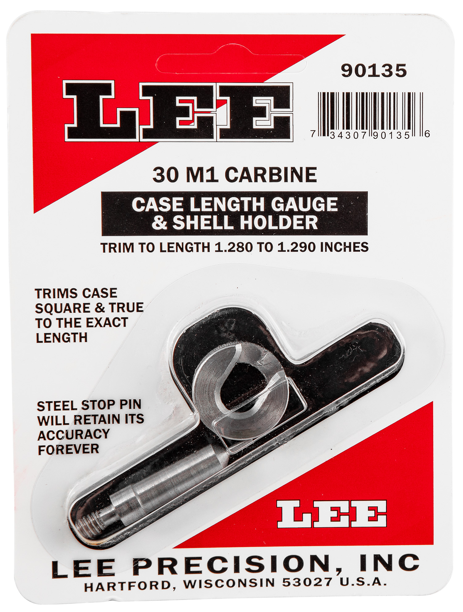 Lee Case Length Gage and Shell Holder .30 Carbine