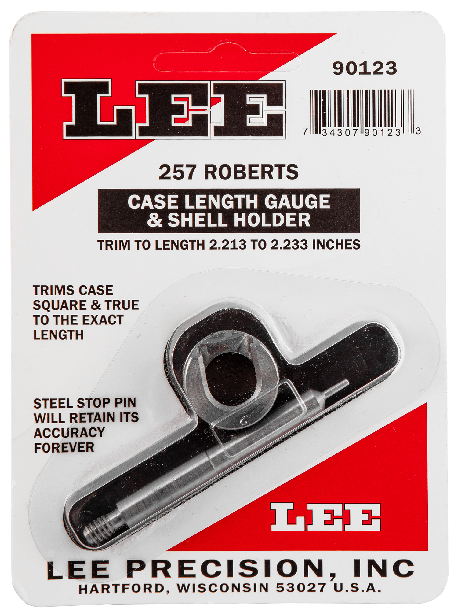 Lee Case Length Gage and Shell Holder .257 Roberts