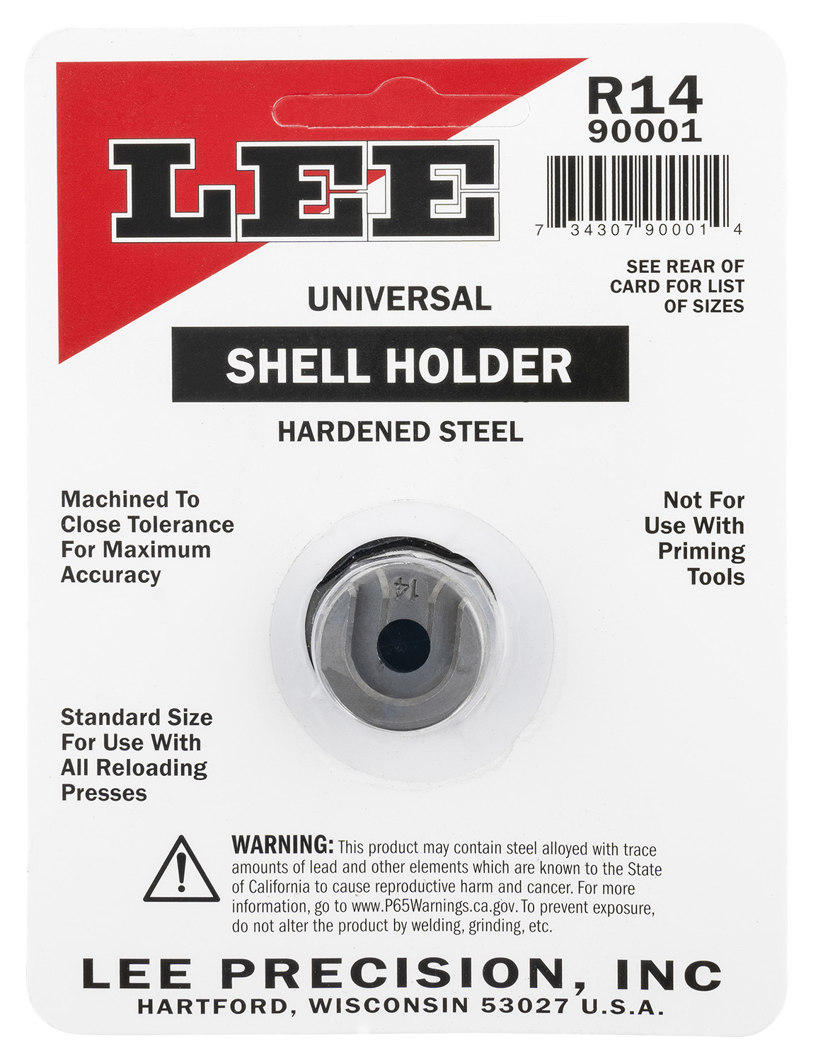 Lee Precision 90001 Shell Holder Universal #14R 44/40 / 45 Long Colt-img-0