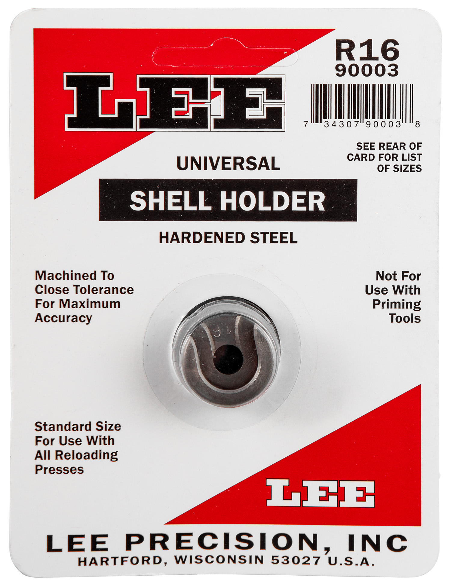 Lee Precision 90003 Shell Holder Universal #16R 500 S&W / 7.62x54 Russian