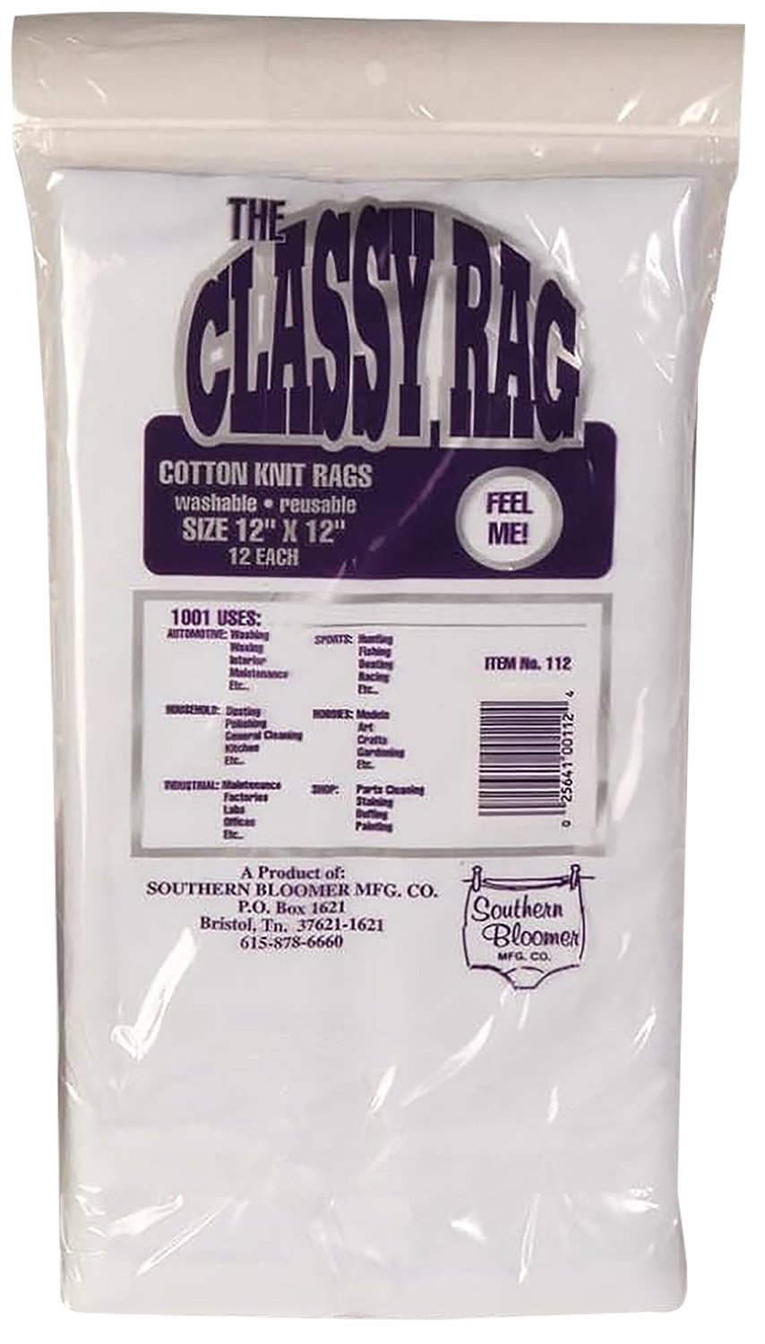 Southern Bloomer 112 Cleaning Patches  Cotton 12 x 12 12 Per Bag