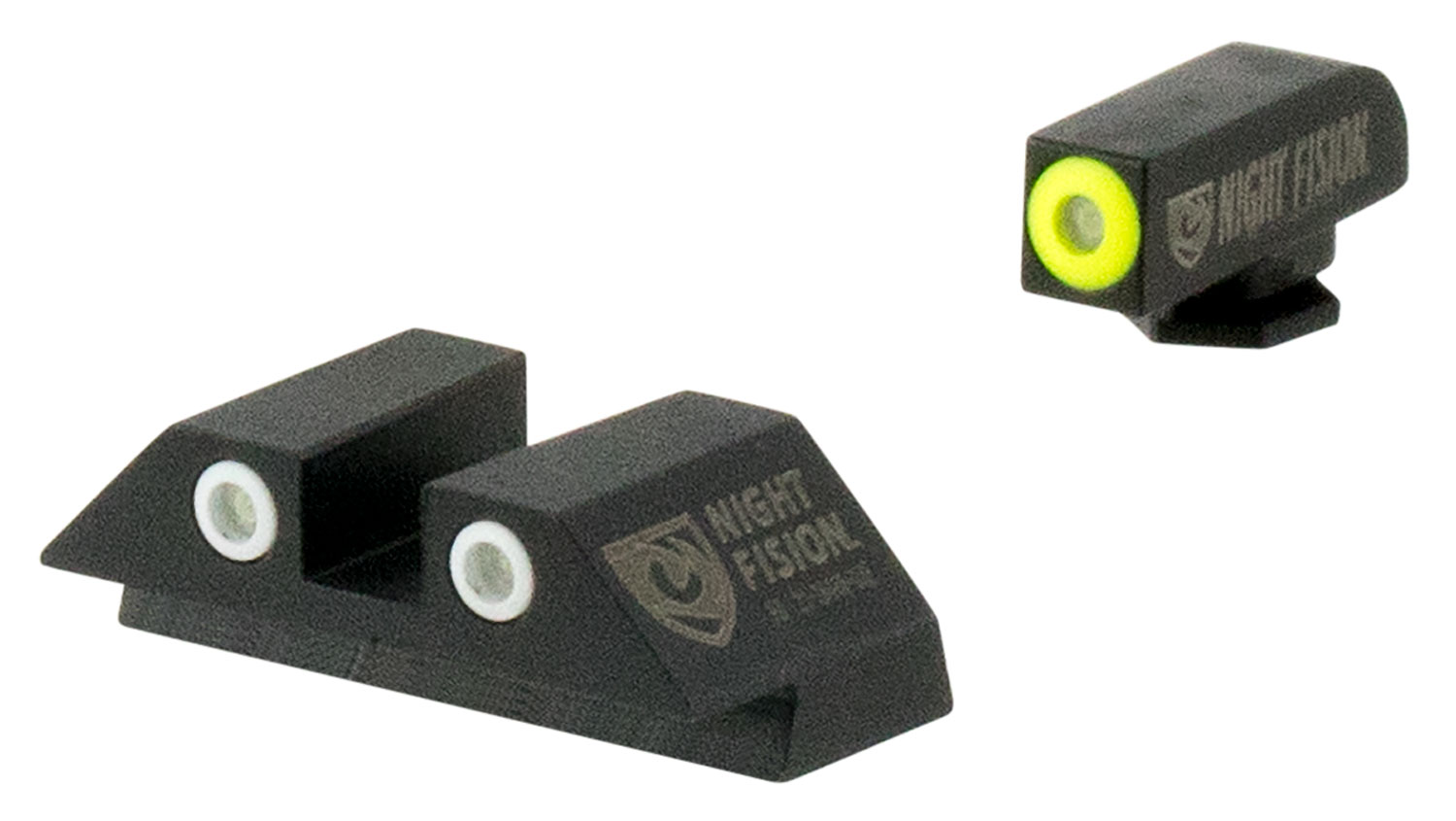 Night Fision GLK001003YGW Tritium Night Sights for Glock 17/19/22/43