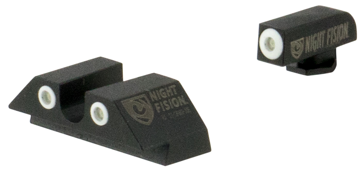 Night Fision GLK001007WGW Tritium Night Sights Glock 17/19/22/43 Black