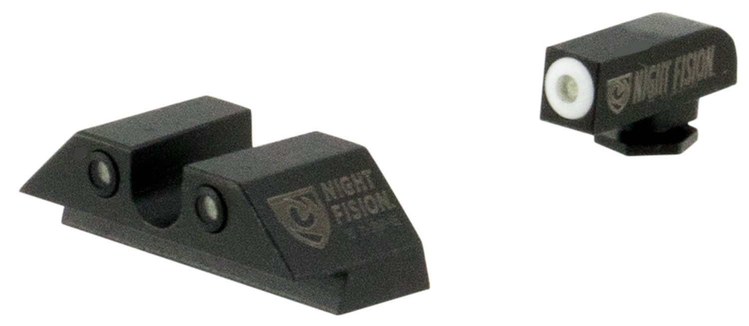 NIGHT FISION White Front Ring Sight Set for Glock 17/19/34 GLK-001-007-WGZG - Nightforce Optics - STEEL