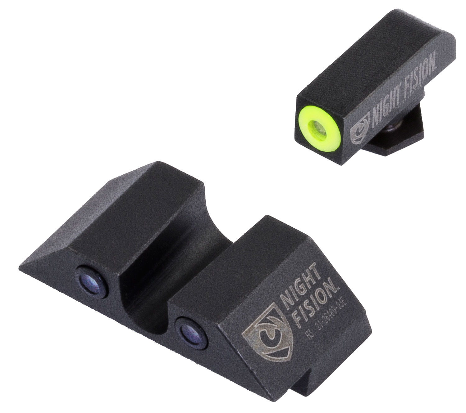 Night Fision GLK001007YGZ Tritium Night Sights for Glock 17/19/22/43