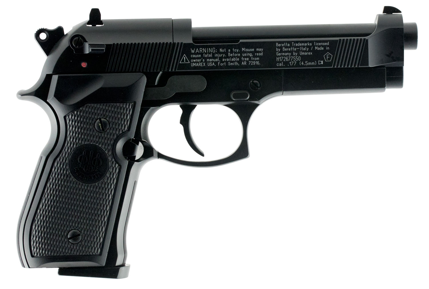 Beretta Air Pistol 2253000 Beretta M92 FS CO2 177 Pellet 8rd Black Frame-img-0