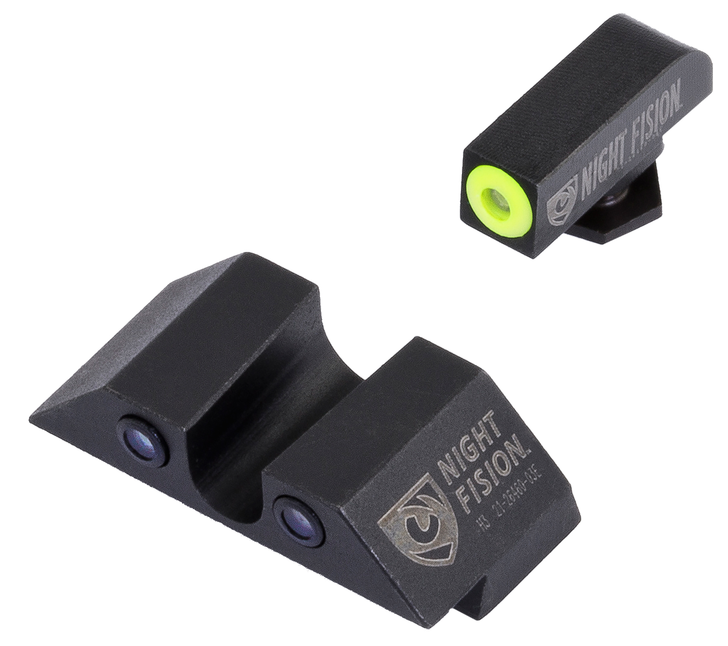 Night Fision GLK003007YGZ Tritium Night Sights Glock 42/43/43X Black