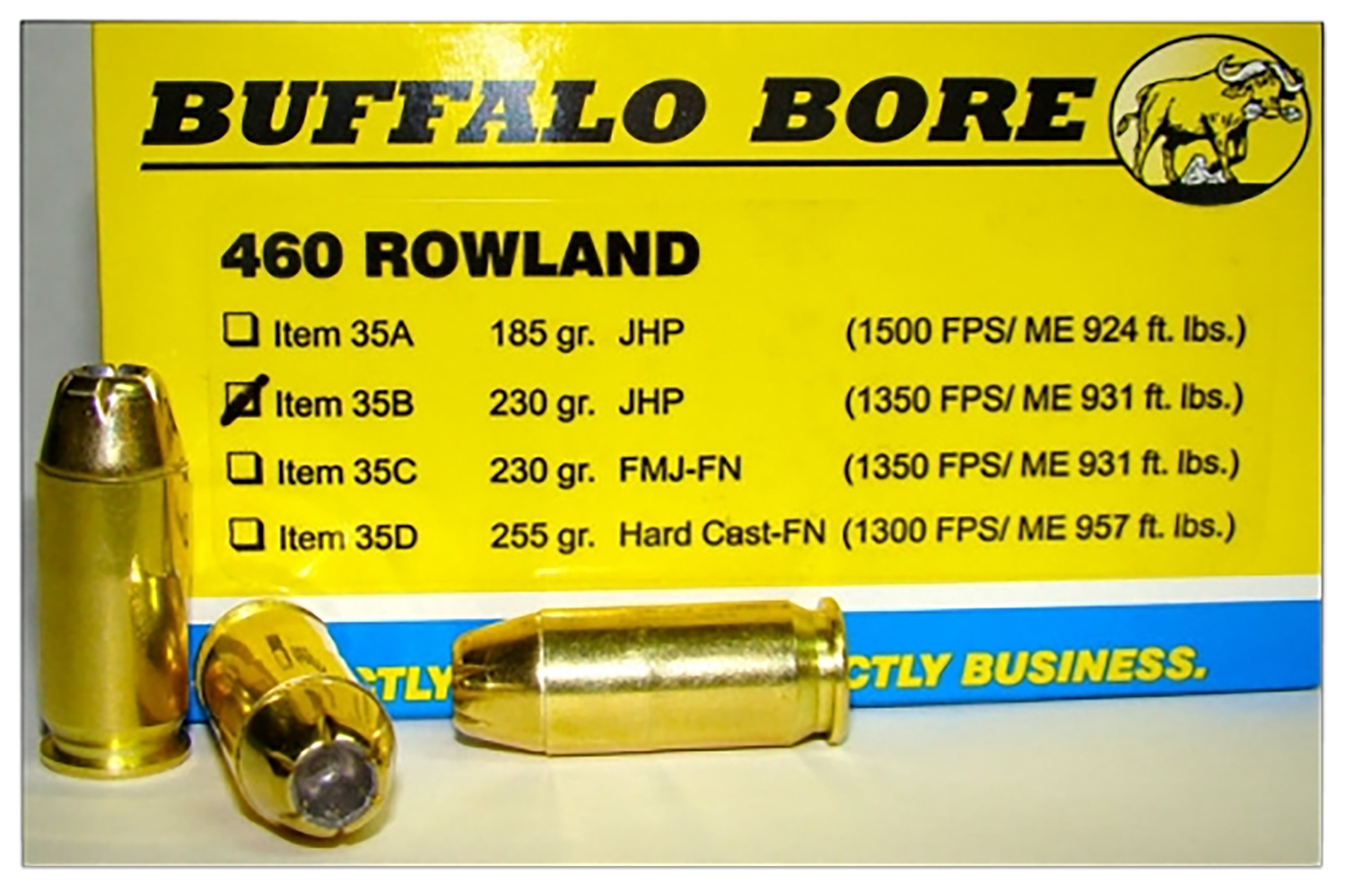 Buffalo Bore 35B20 460 Rowland 230gr JHP Ammo 20 Rounds