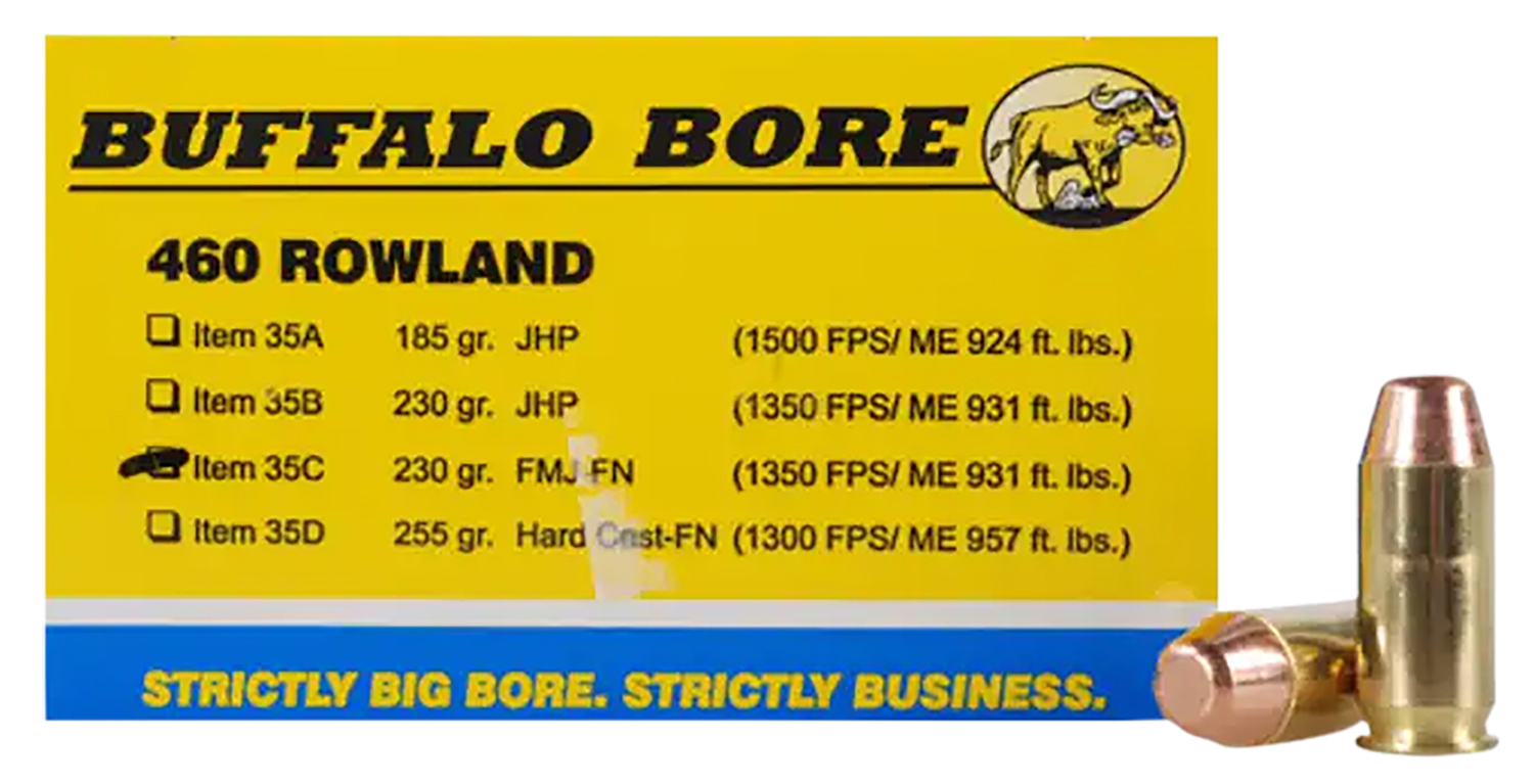 Buffalo Bore 35C20 460 Rowland 230gr FMJ Flat Nose Ammo 20 Rounds