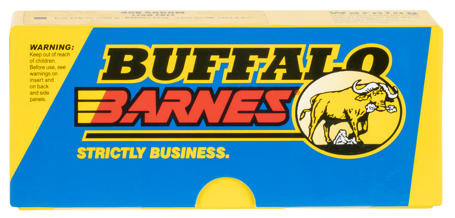 Buffalo Bore 47A20 458 SOCOM 300gr Barnes TSX Lead-Free Ammo 20/Box