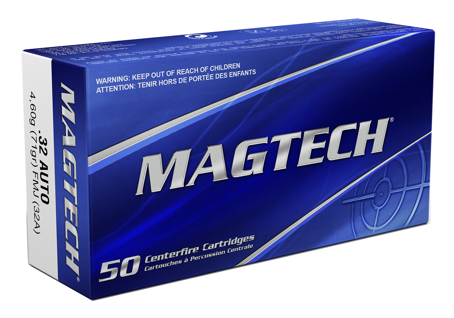 Magtech 32A Range/Training  32ACP 71gr Full Metal Jacket 50 Per Box/20 Case