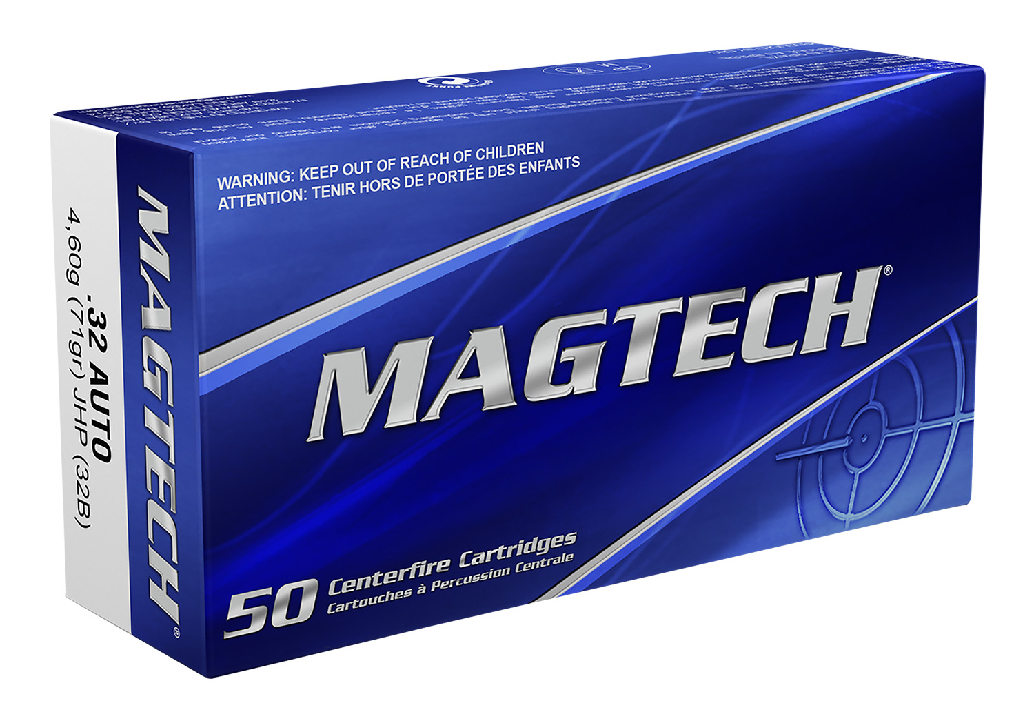 tech 32B Range/Training Jacketed Hollow Point 71 Grain .32 ACP 905 Fps Ammo