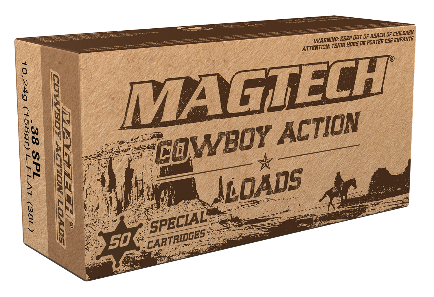 Magtech 38L Cowboy Action 38 Special 158 gr 800 fps Lead Flat Nose (LFN) - Magtech Ammunition - LEAD FLAT NOSE