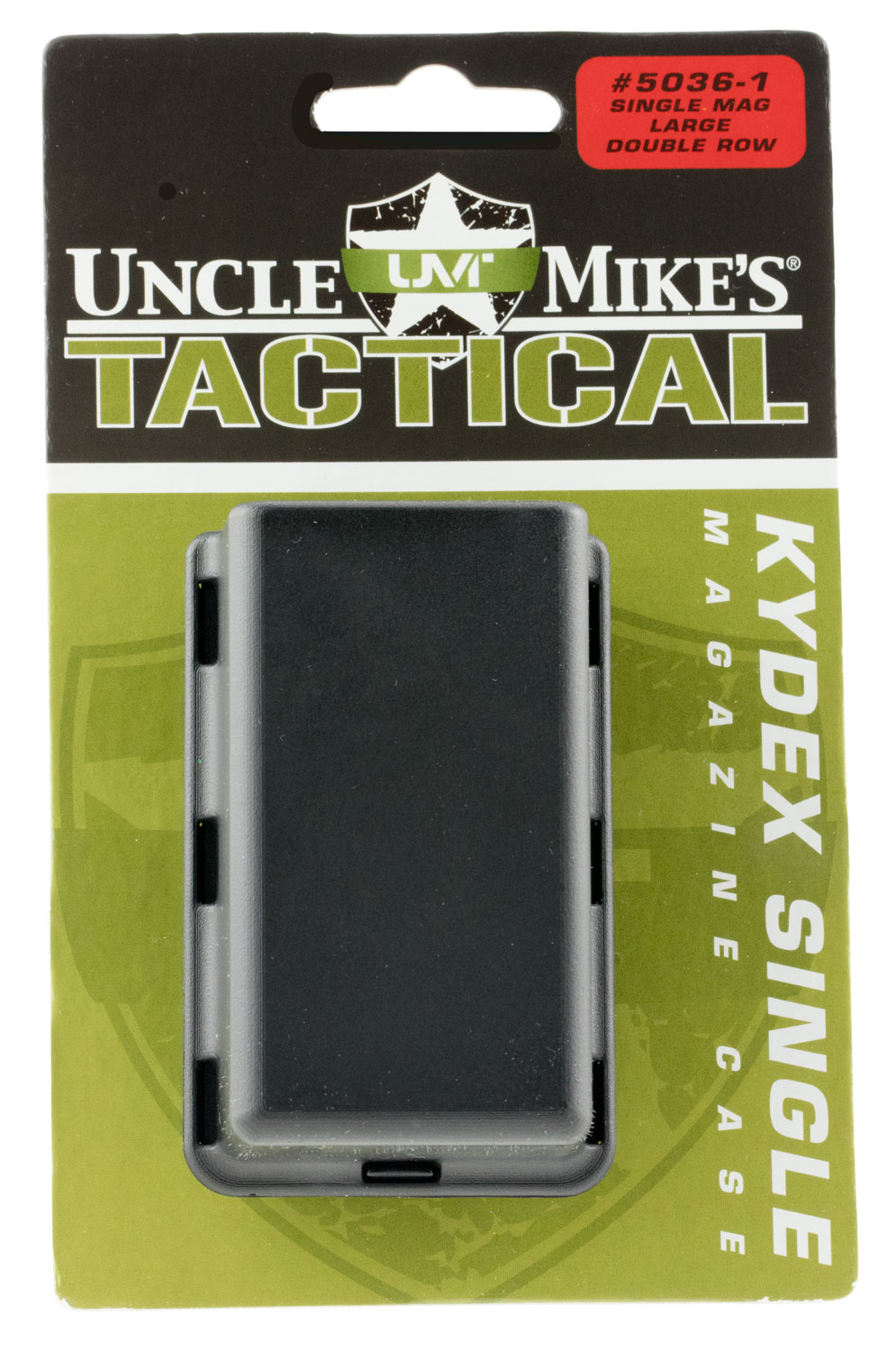 Uncle Mike's 50361 Kydex Single Mag Case Single Black Kydex Belt Clip 45 ACP 10mm Auto Belts 1.75 Wide
