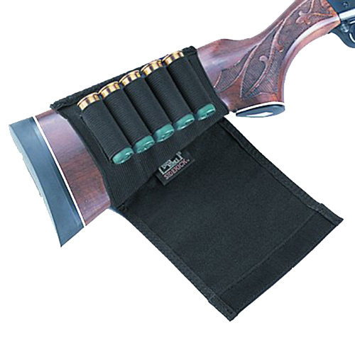 Uncle Mike's 88492 Buttstock Shell Holder  Black Nylon 5rd Shotgun