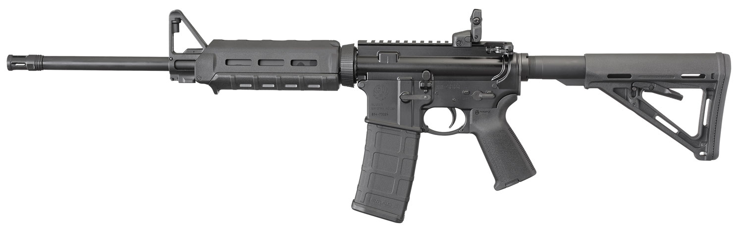 Ruger AR556 AR-15 Rifle 5.56 NATO 30 Shot Magpul Moe Black Six Position ...