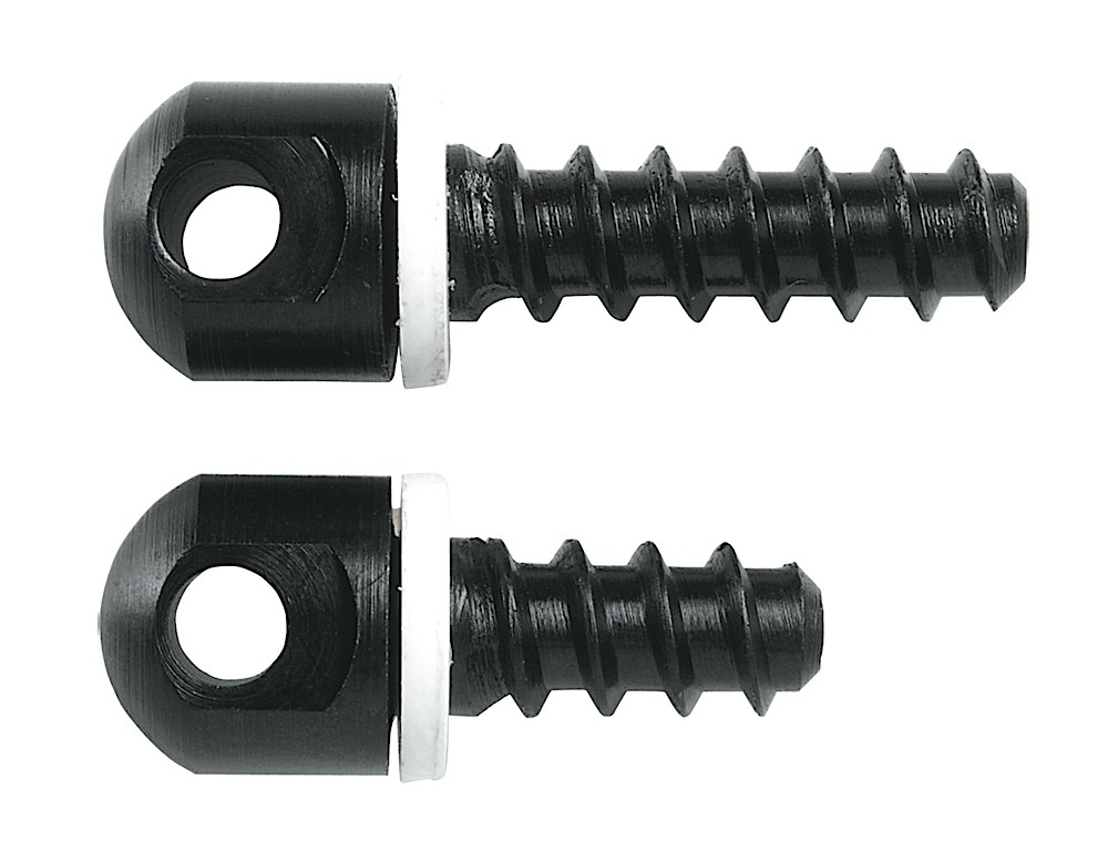 Uncle Mike's 25200 Magnum Band 115 RGS Screw Set made of Blued Steel Includes 1/2 Forend Base, 3/4 Rear Base Screws & White Spacers for Wood Stock Bolt Action Rifles