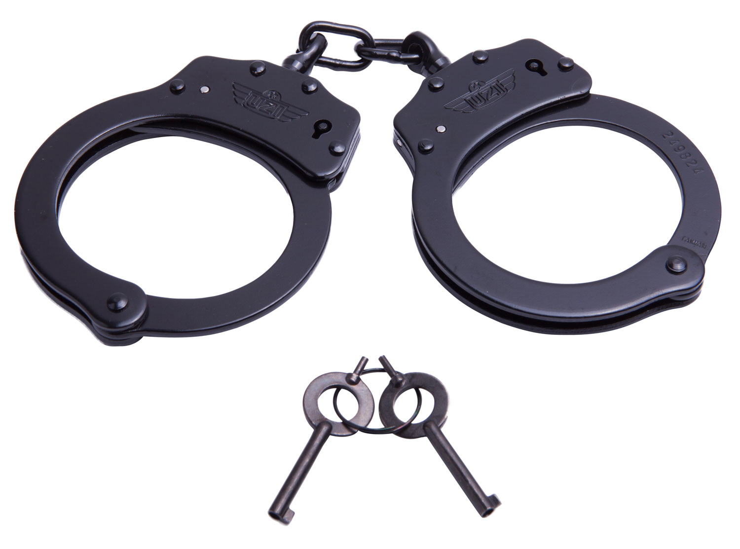Uzi Accessories UZIHCCB Handcuffs Chain Black Stainless Steel Includes 2-img-0