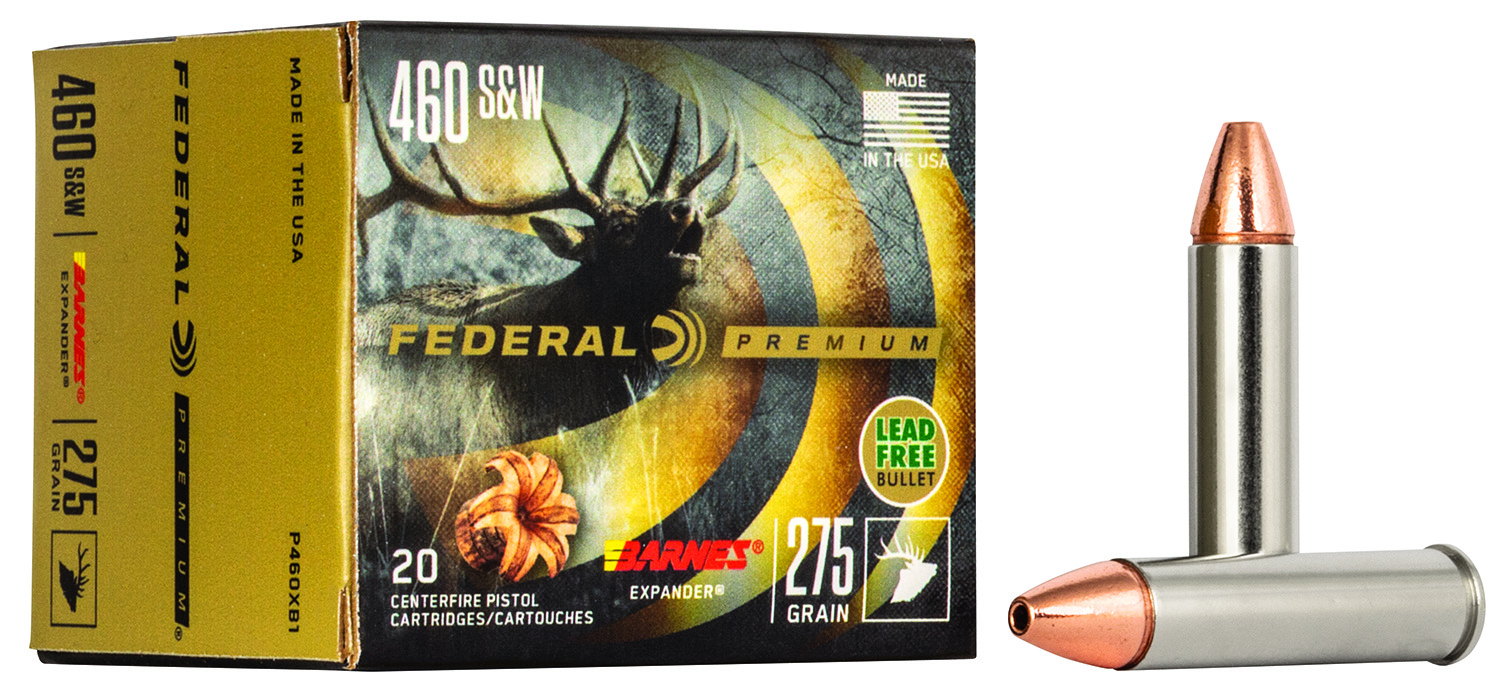Federal P460XB1 Premium XPB Barnes Expander BRX 275 Grain .460 S&W Mag 1670 Fps eral P460XB1 Premium XPB Barnes Expander BRX 275 Grain .460 S&W Mag 1670 Fps Ammo