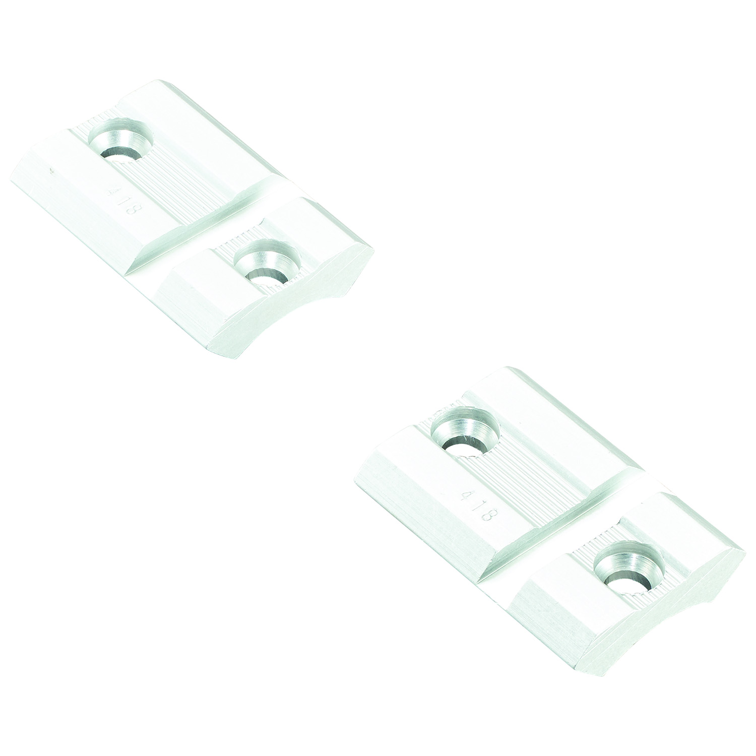 Weaver 48453 Top Mount Base 418S Silver 2-Piece Aluminum