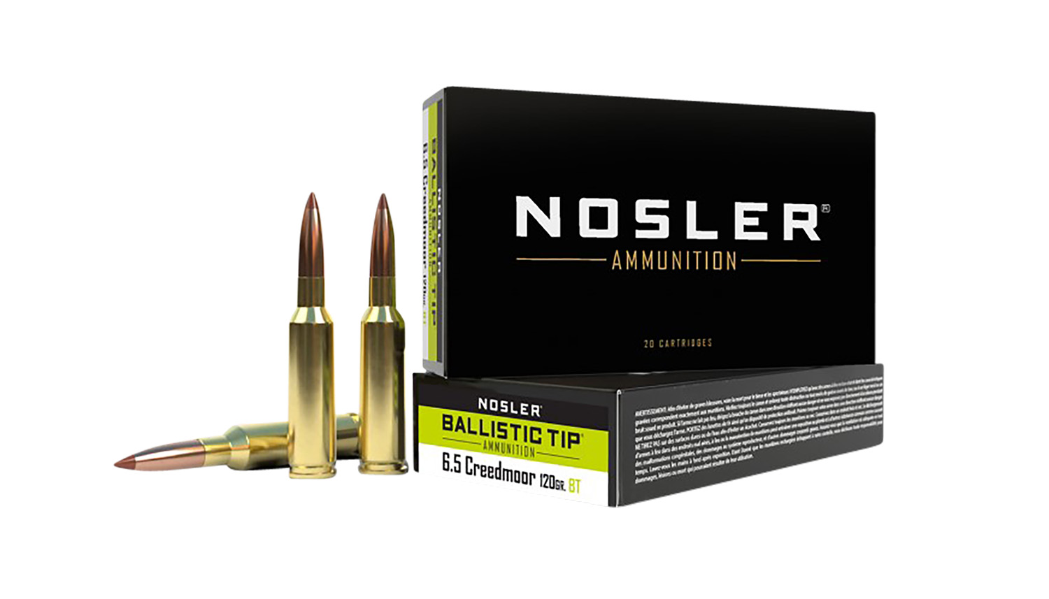 Nosler 42050 Ballistic Tip 6.5Creedmoor 120gr Spitzer 20 Per Box/10 Case