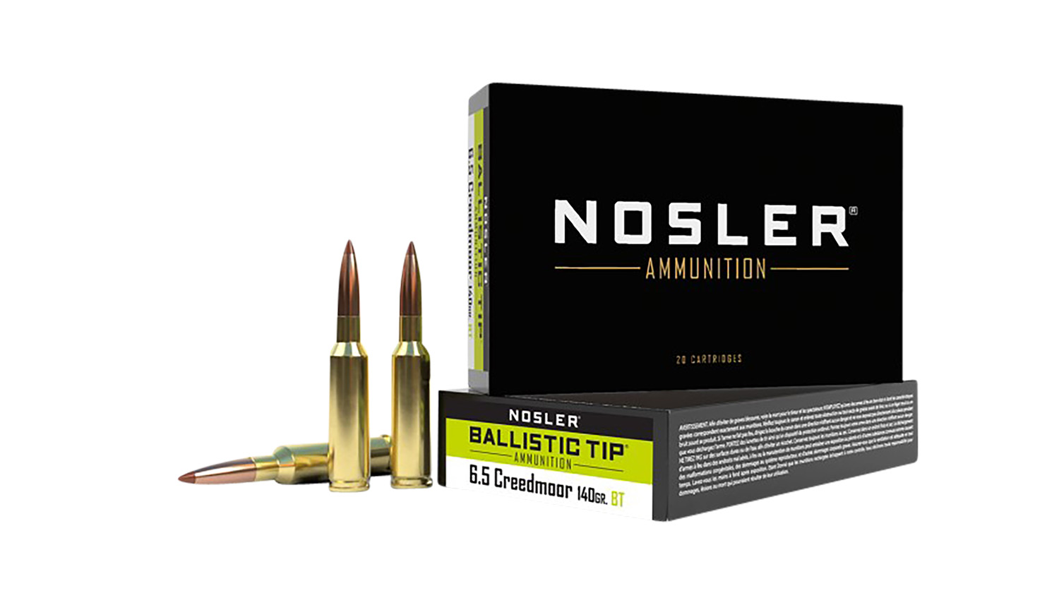 Nosler 40064 6.5 Creedmoor 140gr Ballistic Tip Ammo