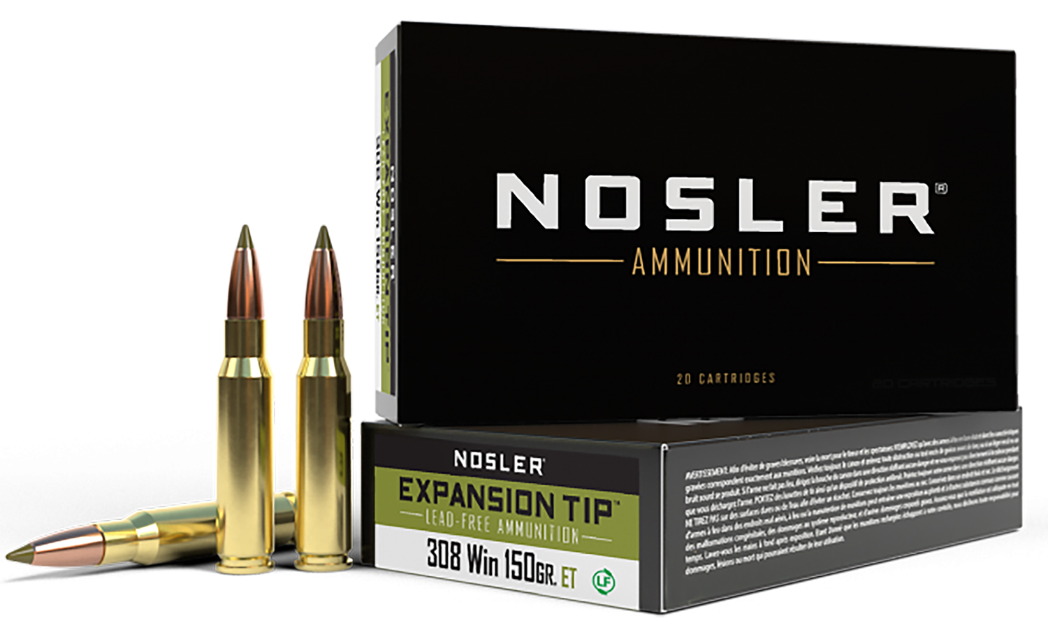 Nosler Expansion Tip Rifle Ammunition 308 Win. 150 gr. ET SP 20 rd.