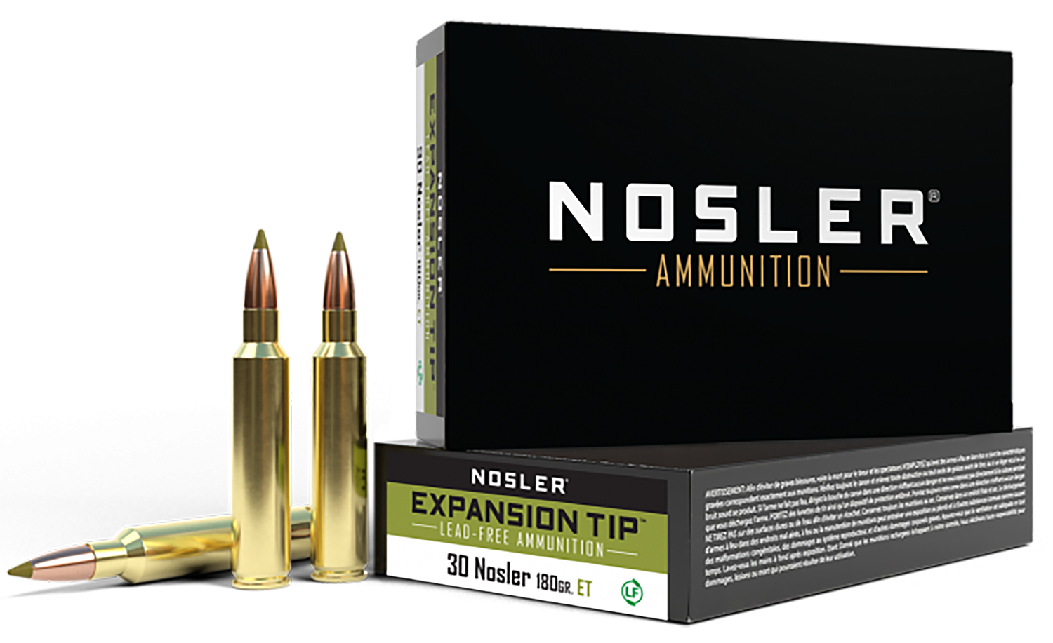 Nosler 40330 E-Tip 30 Nosler 180 Grain Lead-Free Ammo 20 Rounds