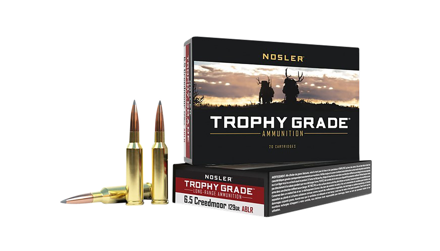 Nosler 60091 Trophy Grade Long-Range 6.5Creedmoor 129gr Spitzer AccuBond