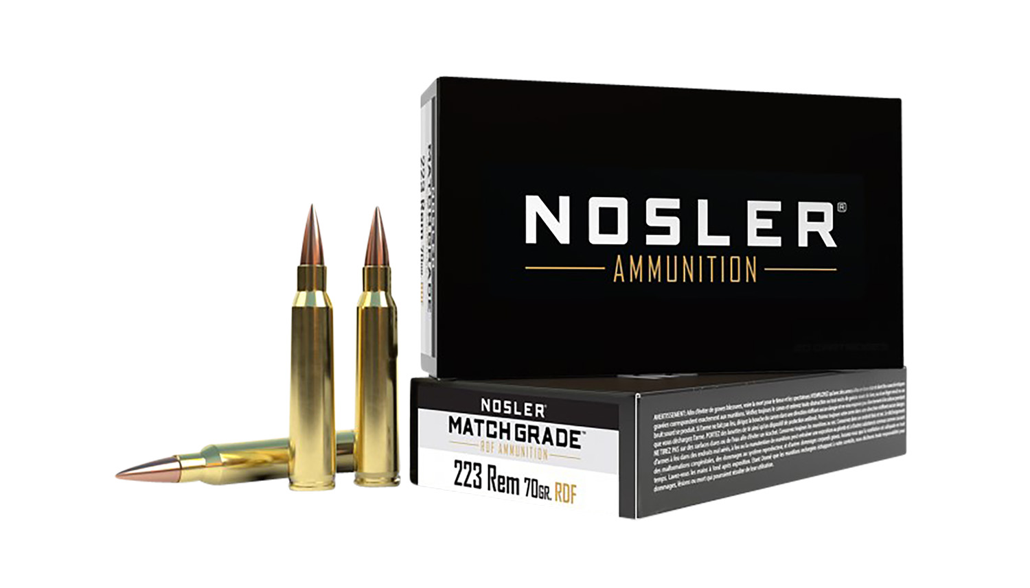 Nosler Match Grade Rifle Ammunition 223 Rem. 70 gr. RDF HPBT 20 rd.