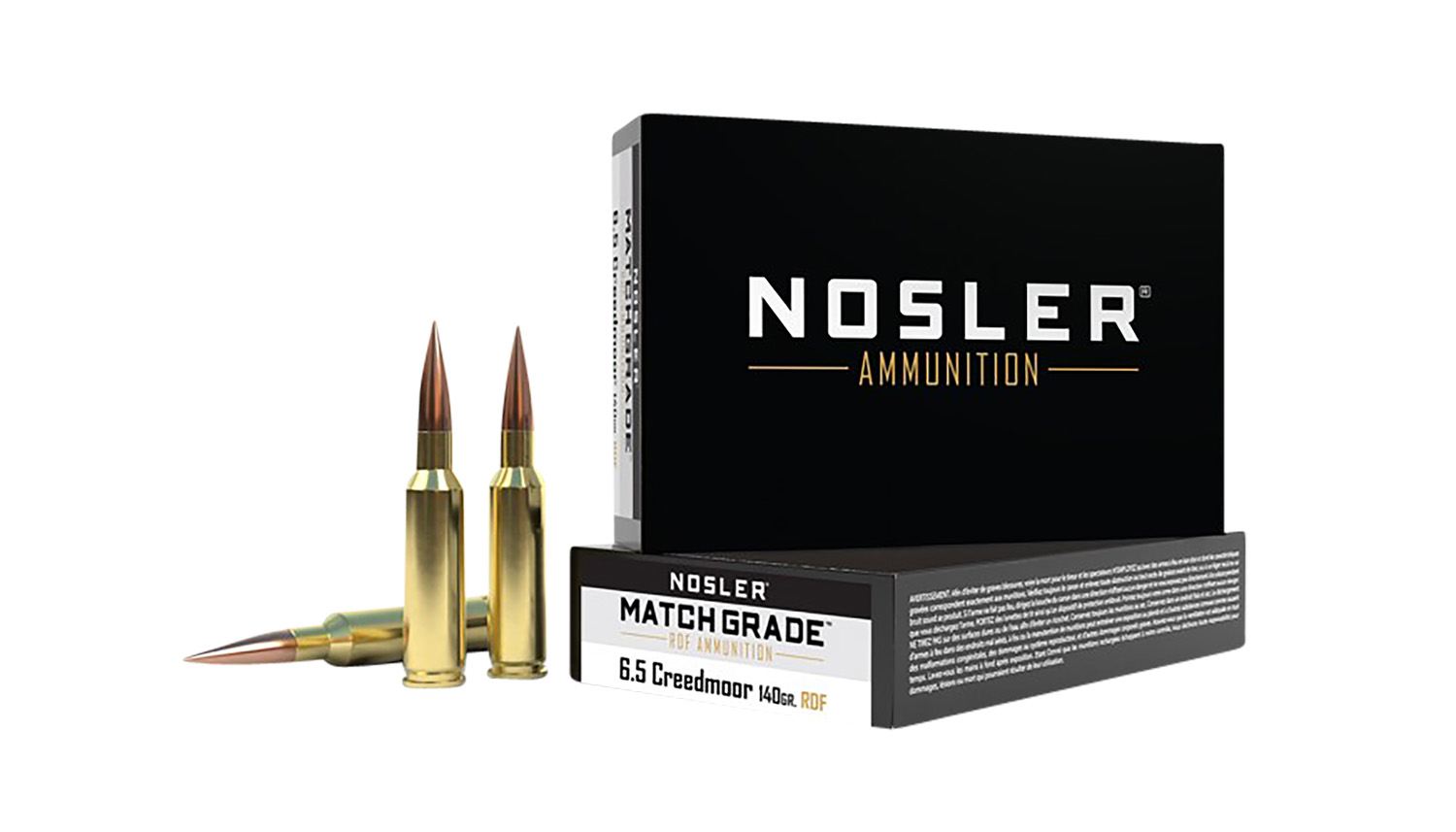 Nosler 60115 Match Grade RDF 6.5Creedmoor 140gr RDF Hollow Point Boat Tail 20 Per Box/10 Case
