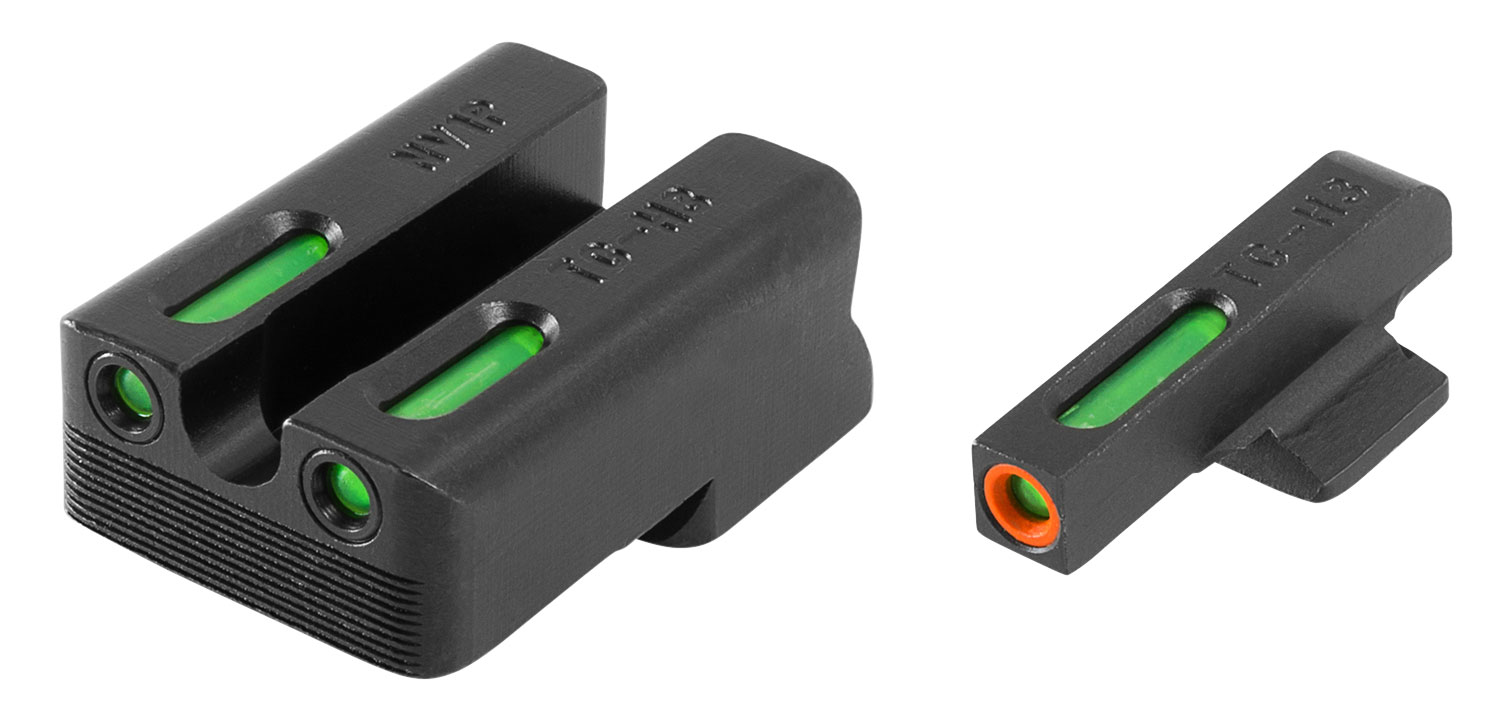 TruGlo TG13NV1PC TFX Pro Black | Green Tritium & Fiber Optic Orange Out...