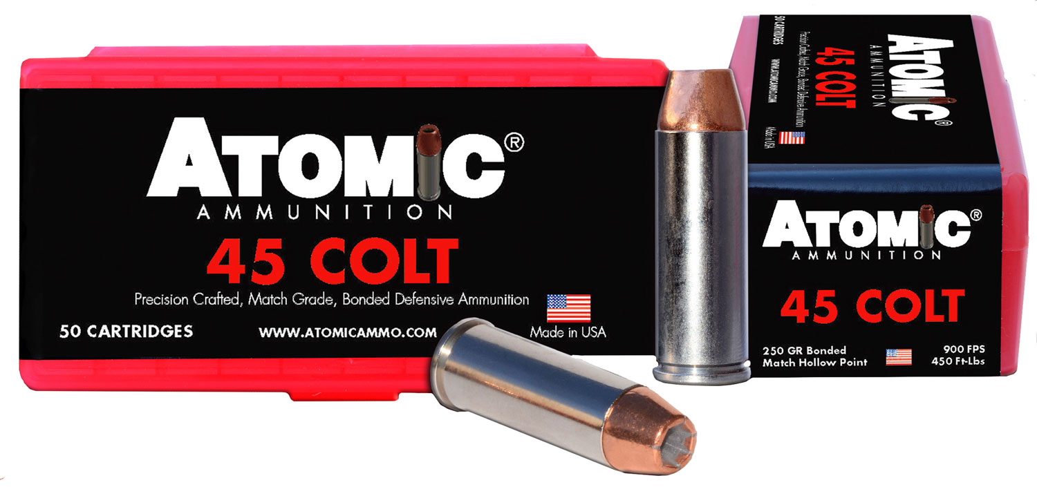 Atomic Ammunition 00444 45 Colt 250gr Bonded Match HP 50 Rounds