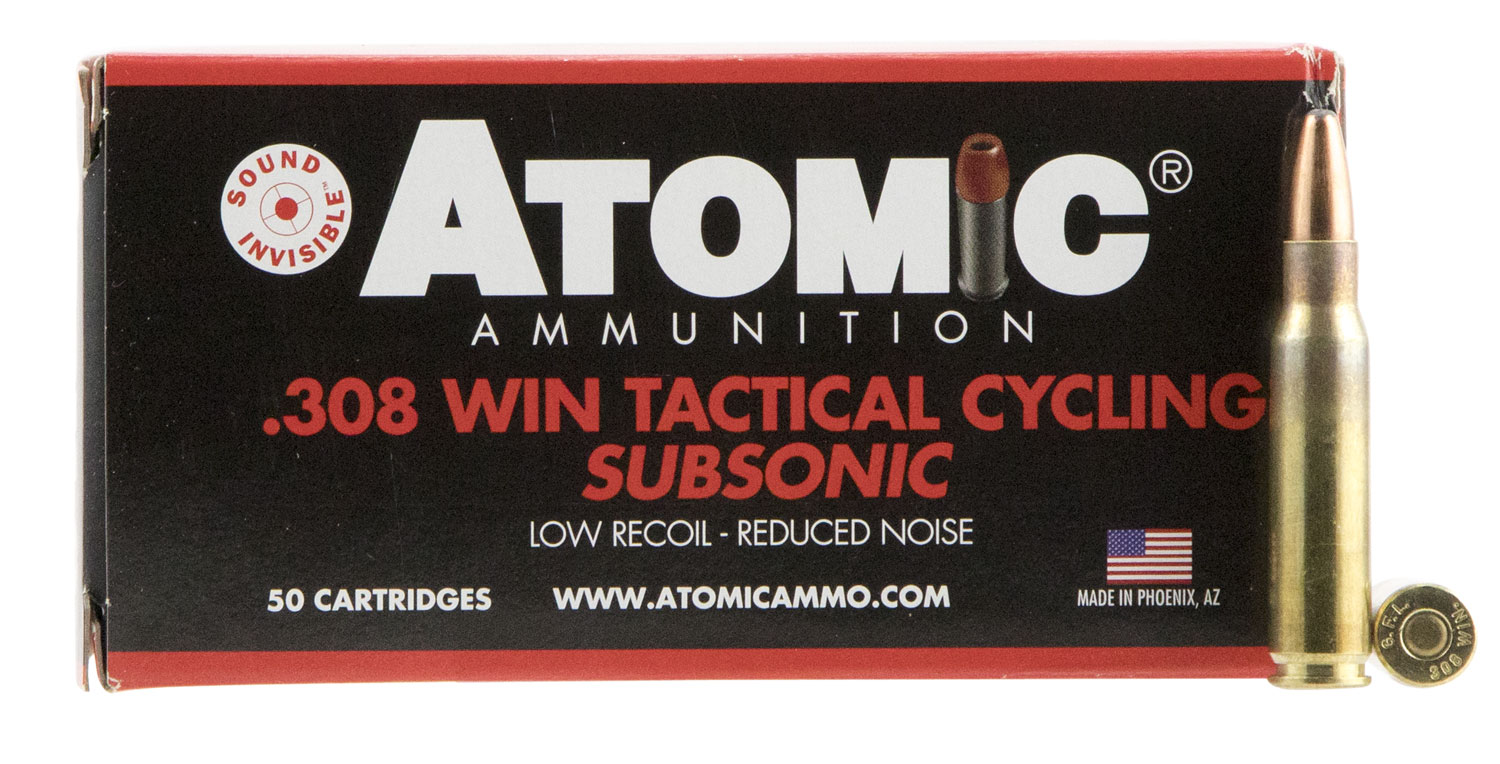 Atomic Ammunition 00472 .308 Win 260gr Subsonic Soft Point 50 Rounds