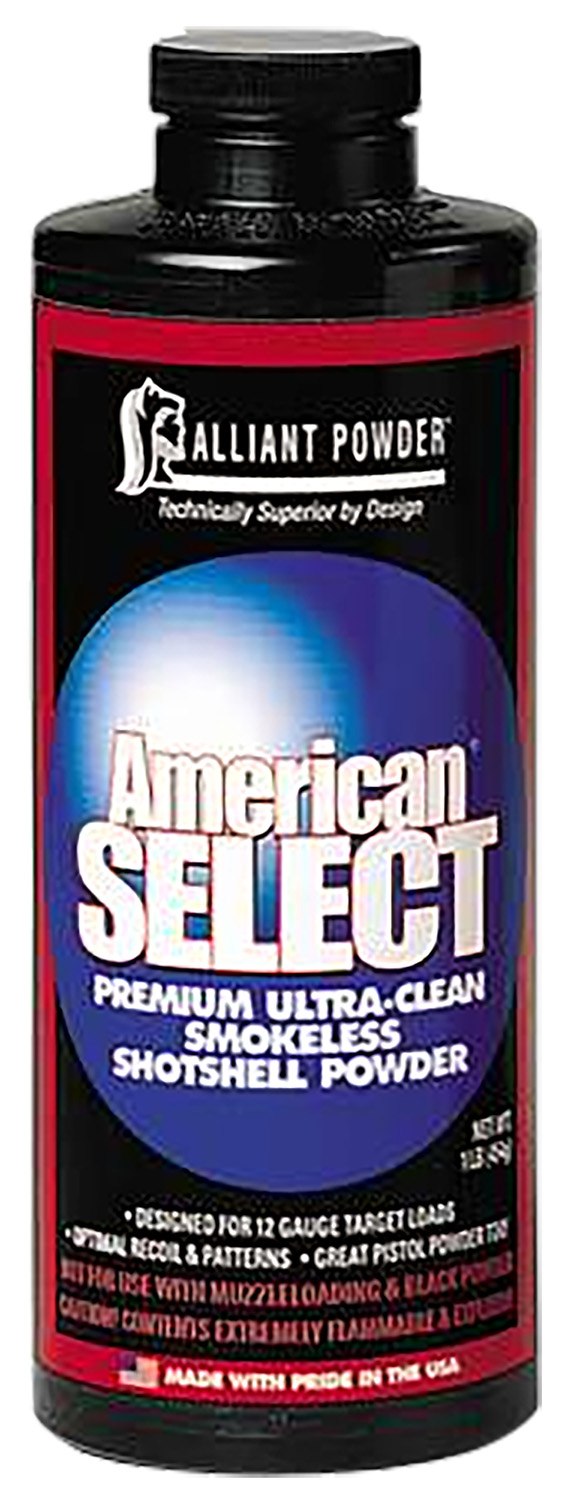 Alliant American Select Powder 1 lb - Premium Smokeless Powder for 12 ga. Target & Cowboy Action Handgun Loads