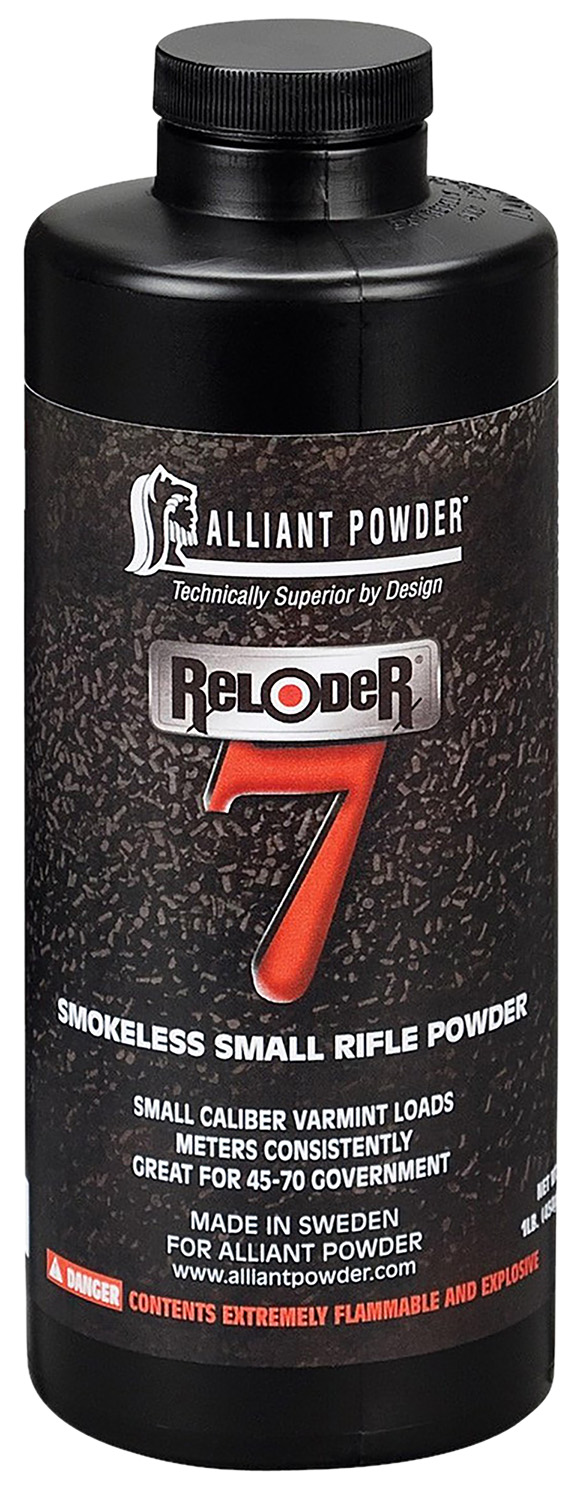Alliant Reloder 7 Smokeless Powder 1 lb. - Small Caliber Varmint Loads - Consistent Metering