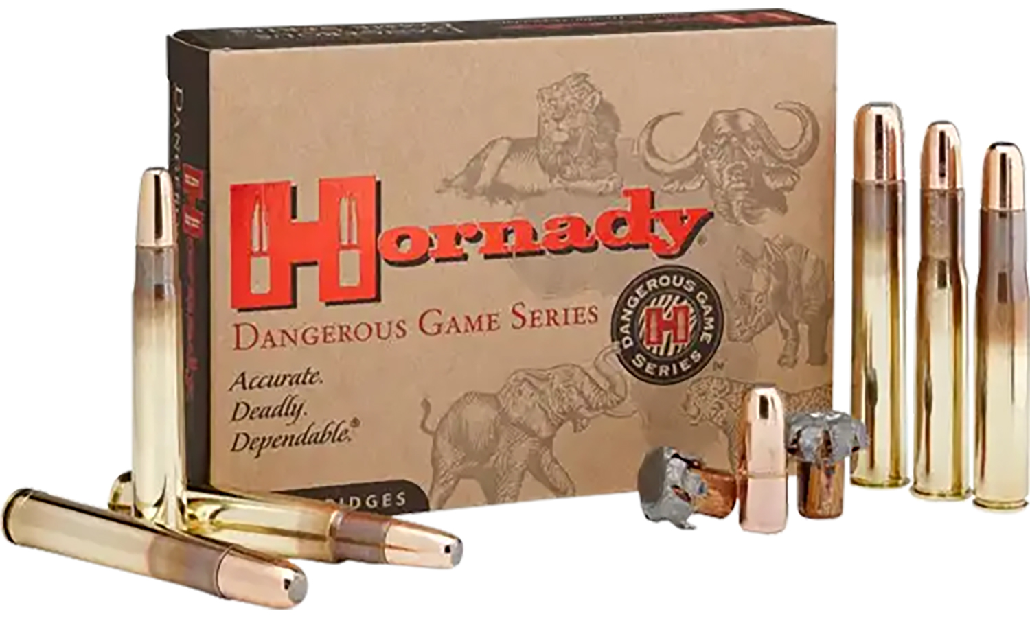 nady 82661 Dangerous Game Hunting 416 Rigby 400 Gr DGX Bonded 20 Per Box/ 6 Cs Ammo