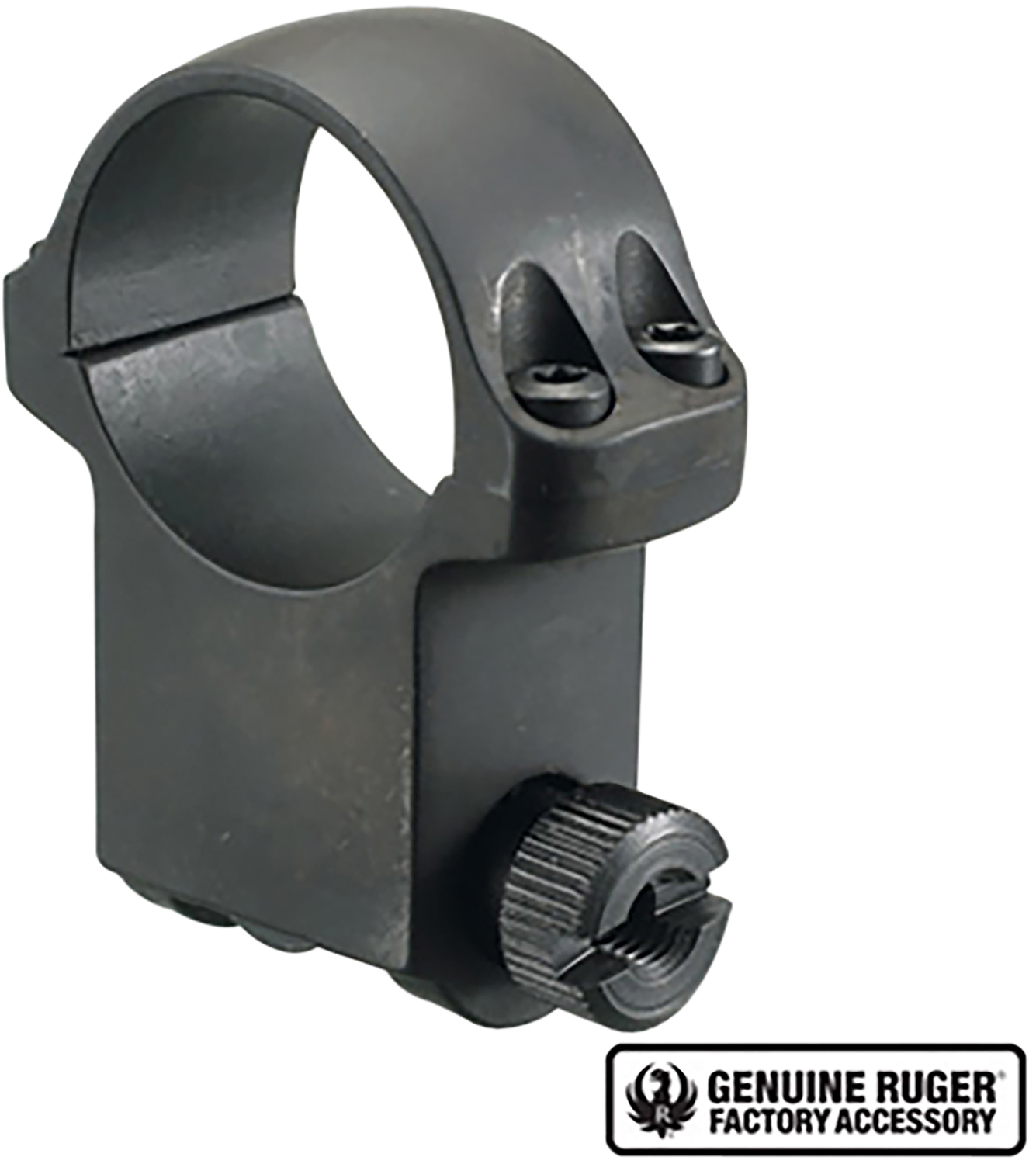 Ruger 90280 6BHM Scope Ring Matte Black 1" Extra High - Ruger - 1"
