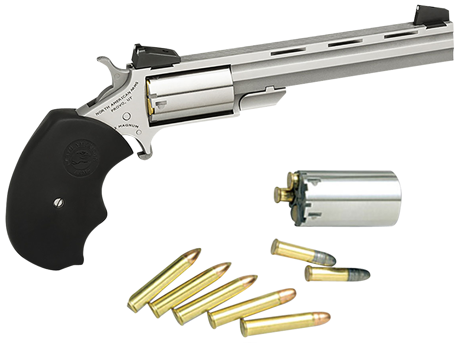 North American Arms Mini-Master Target Revolver Stainless Steel 22 Mag/22lr - NAA - 22 LR | 22 Magnum