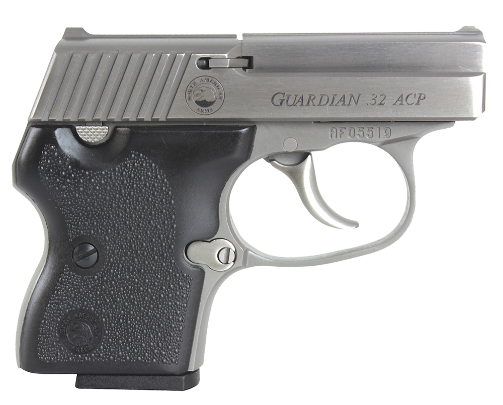 North American Arms 32GUARDIAN Guardian  32 ACP 6+1 2.19" Stainless Steel Barrel, Stainless Steel Serrated Slide, Stainless Steel Frame, Black Rubber Grip, Right Hand