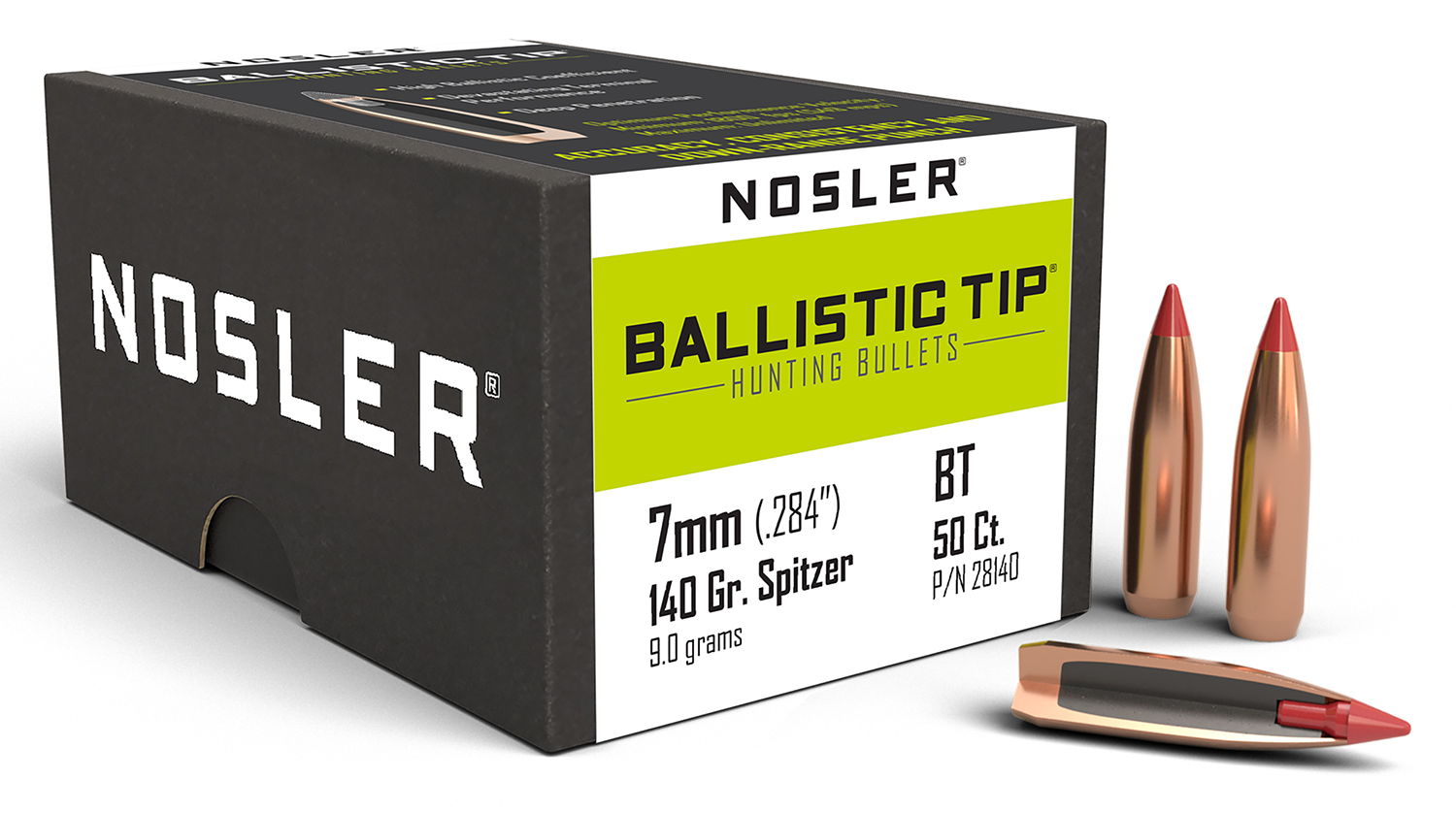NOS 28140 BLSTC HNT  7MM 140 SPTZR  50