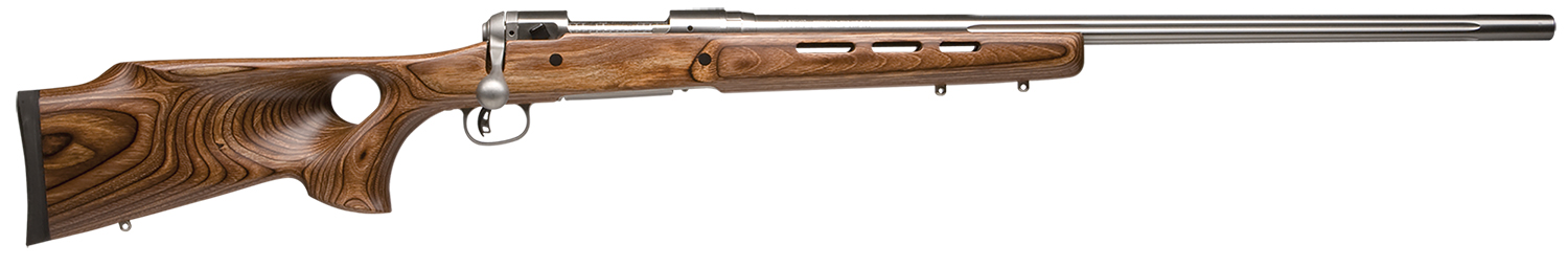 Savage 12 BTCSS .204 Ruger 26in 4rd Matte Stainless Brown Thumbhole Stock