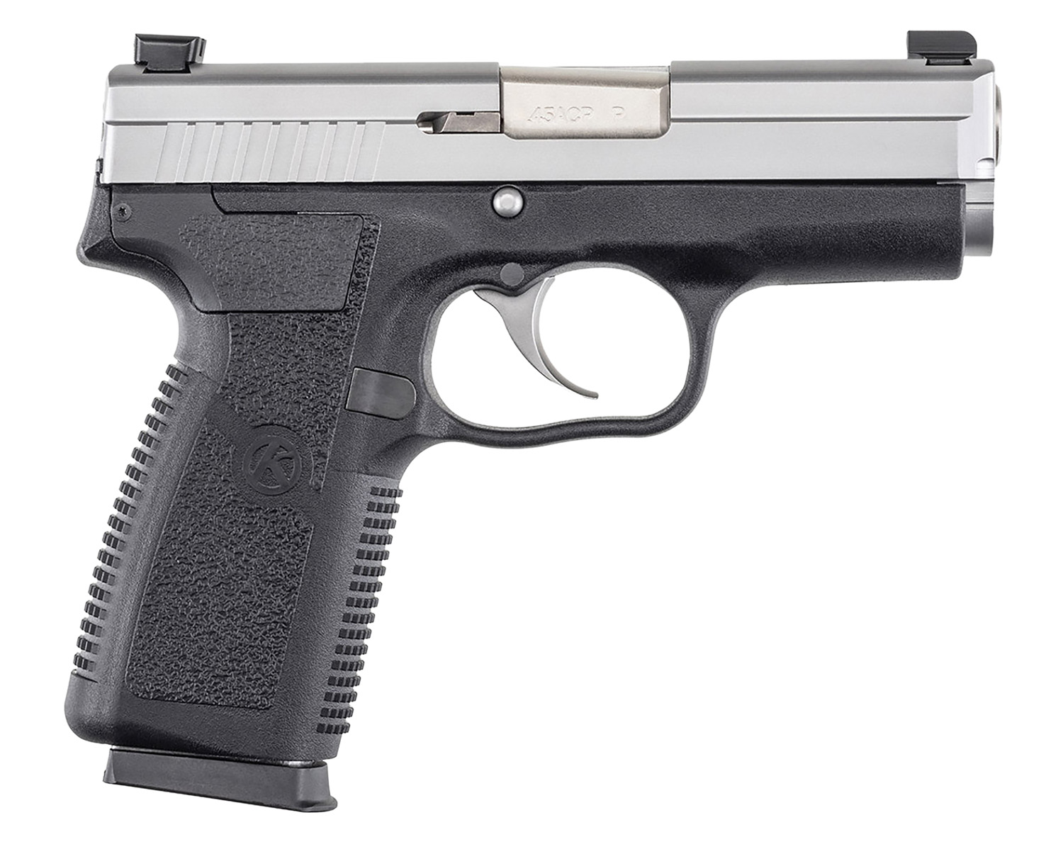 Kahr Arms KP4543N P .45 ACP Handgun: 3.40" Barrel, 6-Round Capacity, Black Polymer Frame, Stainless Steel Slide, Tritium Night Sights - KAHR - Best Price $399.99